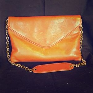 J Crew envelope clutch with shoulder strap